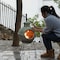 Vintiquewise Outdoor Beige Clay Chimenea BBQ Grill Fire Pit Accent Design and Metal Stand QI004354 - alternate 6